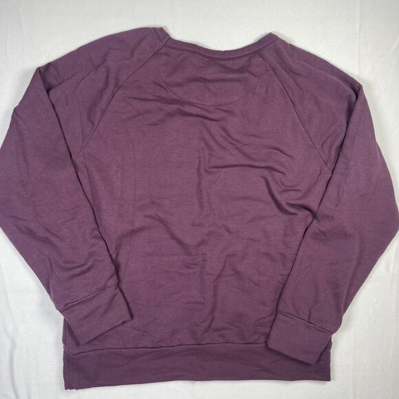 Eddie Bauer Sweatshirt Womens Medium Purple Stretch Lined Round Neck Long Sleeve - Picture 2 of 8
